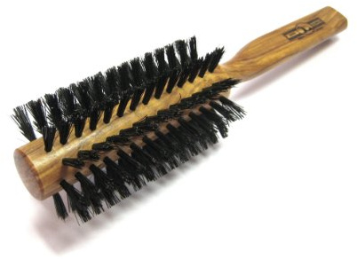 Golddachs Rundbürste Olivenholz 50 cm Durchmesser, Wildschweinborste, 10 reihig