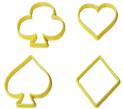 Playing Card Suits Shaped Fondant Cookie Cutter Set #1165