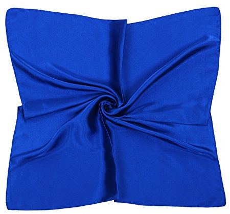 PB-SOAR Einfarbiger Schal Bandana Halstuch Kopftuch Nickituch, 13 Farben auswählbar (Knallblau)