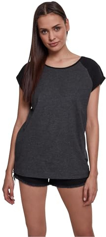 Urban Classics Ladies T-Shirt Contrast Raglan Tee, lässiges Raglan T-Shirt für Frauen, Regular Fit, erhältlich in vielen Farben, Größen XS-5XL