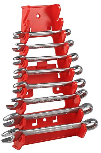 Asixx Schraubenschlüsselhalter, Halter aus Kunststoff mit 9 Steckplätzen für Haltbarkeit, Schlagfestigkeit und Langlebigkeit