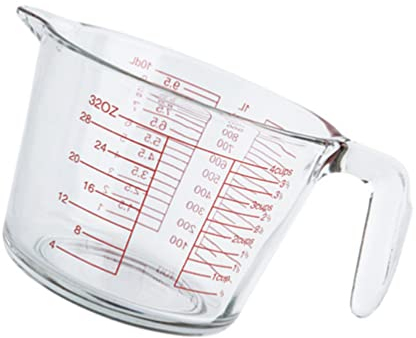 Zerodeko Grand Verre Doseur Gradué Verre Transparent Tasse à Mesurer Pour Lait Sauces Et Liquides Accessoire De Cuisine Pratique Et Réutilisable