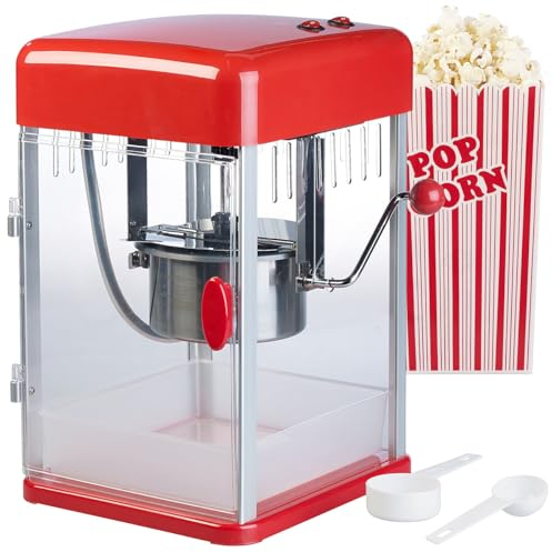 Rosenstein & Söhne Popcornmaschine Cinema: Profi-Popcorn-Maschine Cinema mit Edelstahl-Topf (Versandrückläufer) (Popcorn-selbermachen, süßes Popcorn Maschinen, Geburtstag)