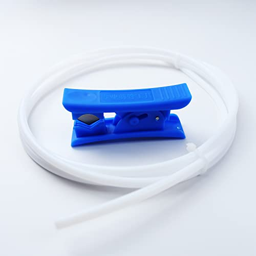 Stubotar PTFE Tubo de Teflón 5 Metros/ 16.4ft 3mm ID X 5mm OD - Blanco Tubo de Teflón + PTFE Tubo de Teflón Cortador Alta Capacidad Lubricante Antiadherente