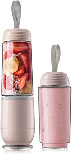 Blender Portable Taille personnelle Blender Juicer Cup pour jus de Glace pilée Smoothies et Shakes 2 Lames Mini Blender pour Sports Bureau Voyage Gym et extérieur