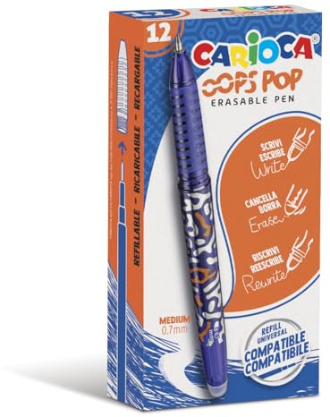 CARIOCA Oops - Bolígrafos Borrables Gel Secado Rápido