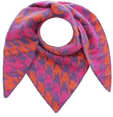 Zwillingsherz Pañuelo triangular con cachemira y lana para mujer, niña, niños, pañuelo de cachemir de alta calidad en patrón de pata de gallo, bufanda perfecta para primavera, verano, otoño e