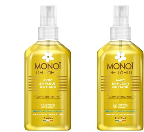 ParaSol Spray Monoï de Tahiti avec Fleur de Tiaré, jaune, 125 ml (Lot de 2)