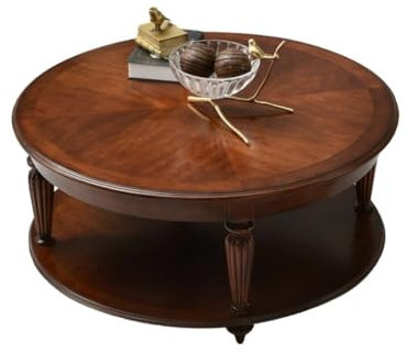 IMEITE Arredamento della Casa Tavolino da caffè Rotondo Vintage in Legno massello Tavolino da caffè in Legno di ciliegio Adatto for tavolini di Piccole Dimensioni Tavolini da Salotto
