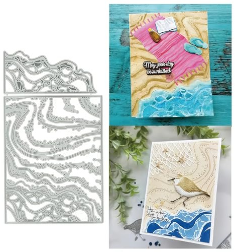 Sea View Metal Die Cuts,Merry Christmas Squqre Frame Cutting Dies Cut Stencils DIY Scrapbooking Decorative Embossing Paper Party Wedding Card Making