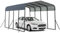 COSTWAY Cochera 440x300cm, Garaje Exterior para Coche con Techo Rígido, 4 Patas Inclinadas, Base Mejorada, 12 Anclajes, Resistente a Vientos y Nieves, para Coches, Barcos y Tractores