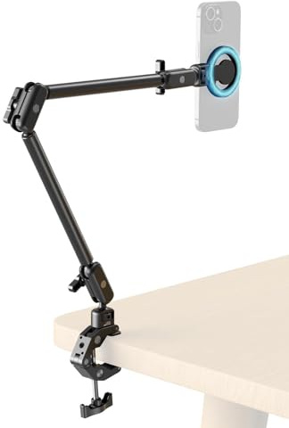 SMALLRIG Desktop Clamp Magic Arm Kit for MagSafe for iPhone, 67cm Two-Stage Adjustable Flexible Arm with Secure Grip for Smartphone, Webcam, Action Cameras - 5626