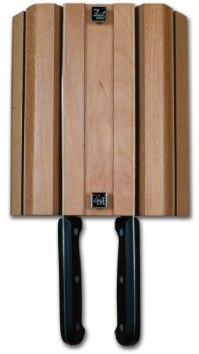 Rockingham Forge Porte-couteaux magnétique en bois de hêtre - Rangement mural pour cuisine à 4 emplacements pouvant accueillir jusqu'à 4 couteaux