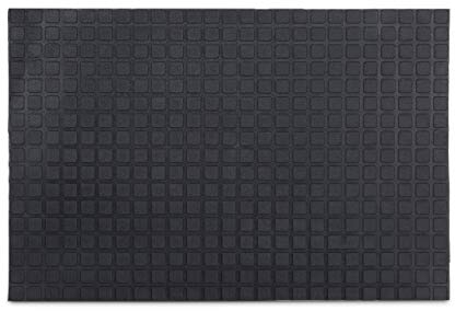 Relaxdays Gummi Fußmatte 60 x 40 cm Fußabtreter komplett aus Gummimaterial mit Anti-Rutsch-Funktion Schmutzfangmatte zum Abtreten Outdoor Gummimatte als Schmutzmatte und Tür Eingangsmatte, schwarz