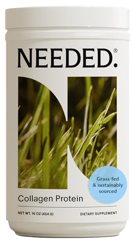 Needed. Hydrolyzed Collagen Protein Powder | Expert-Backed & Clean Sourced | Supports Skin, Hair, Joints | Grass-fed, Pasture-Raised, Hormone-Free | 1lb