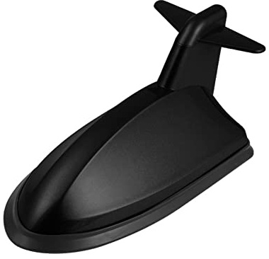 Kohlefaser Auto Haifischflossen Antenne,Asudaro Shark Antenne Auto Aircraft Universal Autoantenne Radio Signal Antenna Dach Antennen Dekorationsflossenfahrzeug Antenne Zubehör für Pkw-LKW-SUV,Schwarz