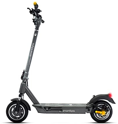 smartGyro K2 Titán - Patinete Eléctrico de 48V, 800W Pot. Máx., Batería 13Ah, Autonomía 50Km, Ruedas de 10 Tubeless, Doble suspensión del. y doble suspensión tras., Triple Frenada, Intermitentes, App
