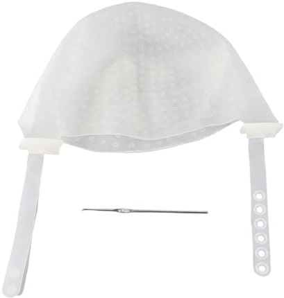 Highlight Hat, Professionell återanvändbar DIY Colored Dye Hårkeps för Skönhetssalong (Vit)