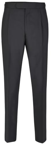 Wilvorst Classics Herren Frack-Hose Classic-Fit Schwarz, Bekleidungsgröße: 52