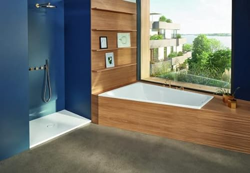 BetteSpace L Eck-Badewanne, 170x130cm, 1132, 1 Rückenschräge, weiss, Einbau links, 1132-000Plus, Farbe: Weiß glänzend