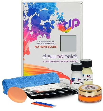 DrawndPaint Ausbesserungslack Lackreparaturset Kratzerentfernung Autolackreparatur Ausbesserung Steinschlägen Kratzern am Auto Lackstift geeignet für Tesla Pearl Multicoat - Ppsw, S