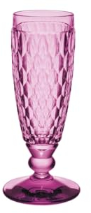 Villeroy & Boch - Boston Berry bicchiere da spumante, 120 ml, bicchiere da spumante e champagne in cristallo, lavabile in lavastoviglie, rosa