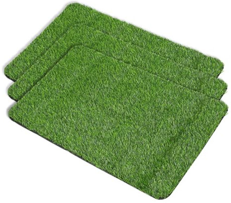 BESPORTBLE 3St Kunstrasenteppich Rasenteppiche Kunstrasenmatte Fußpolster von vorne bis hinten Grasmatte im Freien Bodenmatte Fußmatte Haustür Türmatte falsches Gras Bettwäsche