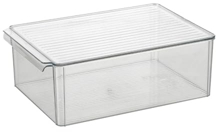 Folpus Behälter mit Deckel, Gärbox für Brotteig, 6 l, durchsichtiger Aufbewahrungsbehälter, Gärbehälter für Teigbällchen für den Kühlschrank