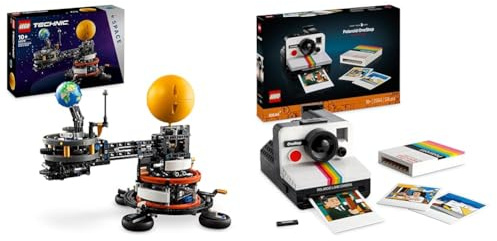 LEGO Technic Pianeta Terra e Luna in Orbita, Giochi Spaziali per Bambini e Bambine & Ideas Fotocamera Polaroid OneStep SX-70 Kit Vintage di Costruzione per Adulti