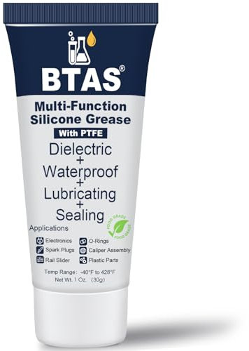 BTAS Dielectric Grease for Electrical Connectors Automotive Spark Plug Boot Battery Terminal Marine Dialectical Electronics Wiring Die Electric Contact Silicone Dialectric Grease 1 Oz 1 Pcs