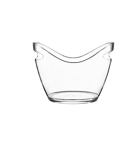 Seau à Glace Seau à Champagne for vin véritable, seau à glace transparent, seau à boisson intérieur et extérieur for fêtes, capacité de 4 bouteilles, vin à Champagne Seau à Champagne Glaçons