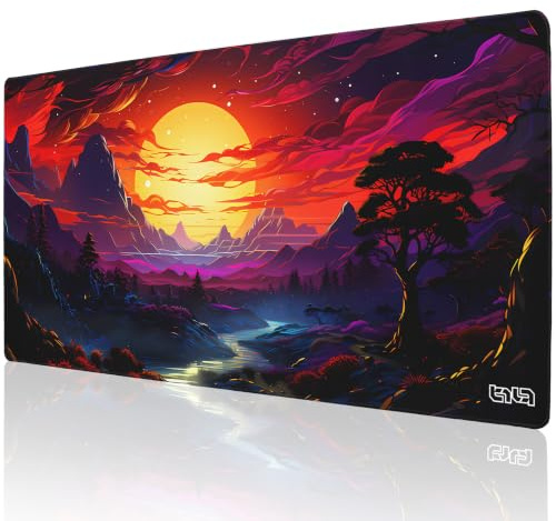 Tilt Schreibtischunterlage 100x50 cm Gaming Mauspad XXL | Rutschfester Mousepad Groß für Schreibtisch und PC Gadgets | Wasserdichter Desk Mat (Idyll)