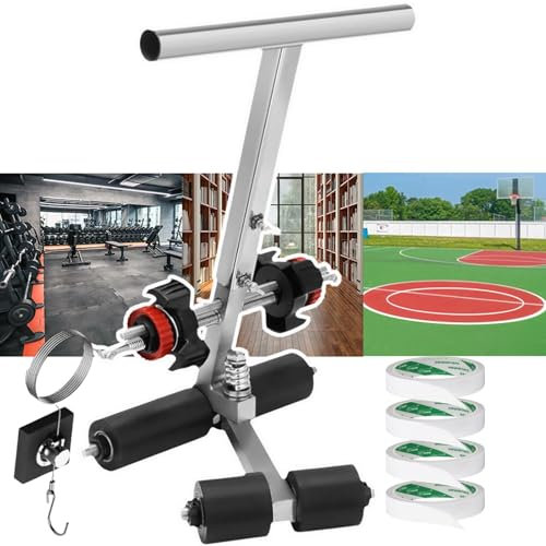 aromaoveite Spielfeld-Linienmarkierungsmaschinen, Bodenband-Applikator/Kreiszeichenset + 4 BäNder, 45 Cm/55–80 cm HöHe – FüR Auffahrten, Asphalt Oder Beton, BasketballpläTze, StraßEnwarnungen,B
