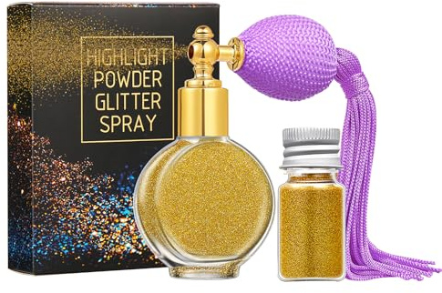 Glitter Spray, MKNZOME Glitzer Spray Haare und Körper Glitzerspray Langlebiges Body Glitter Make-up Geschenk für Frauen Mädchen Gesicht Haare Körper Kleidung Nagelkunst Handwerk