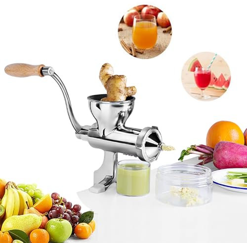 LHQYA Spremiagrumi Manuale per Erba di Grano, Pressa Manuale Commerciale per Erba di Grano, Diametro Ingresso: 8,6 Cm/Spessore Desktop Fisso: <5,5 Cm/Design Separato, per Erba di Grano