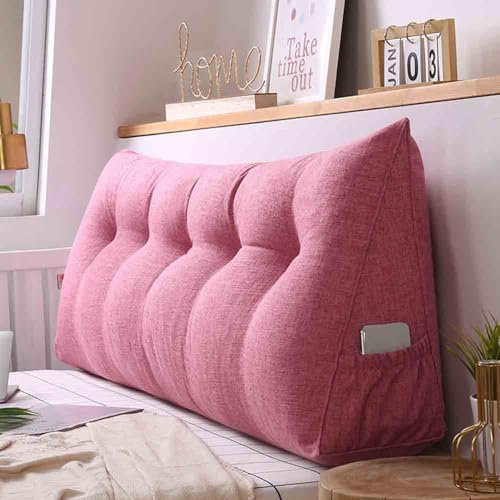 Bett-Kopfteilkissen, Keilkissen, extra groß, flauschiges Rückenstützkissen für Einzel-, Doppel-, Kingsize-Betten, Lückenfüller, Kopfteilkissen, Lesekissen für Erwachsene, Rückenstütze für Sofa, D60 x