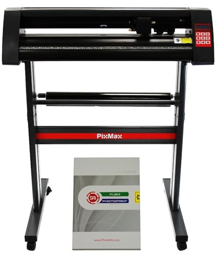 PixMax 72cm Schneideplotter Vinyl Cutter Plotter 720mm Folienschneider Schneide-Plotter Folienplotter inklusive Flexi Starter Software + Gratis 3 x Roland Klingen Schneidemesser