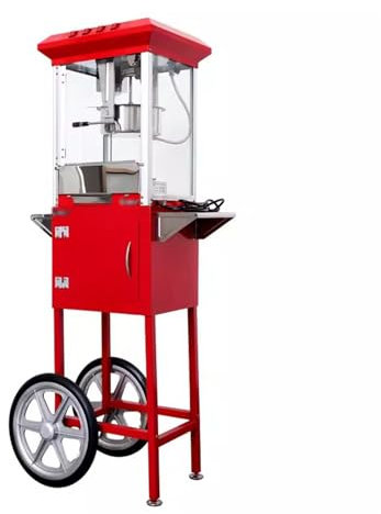WANGHAI-666 Popcorn Maker Machine Electric Popcorn Maker Commercial Popper Machine Automatic Corn Cookware With Scoop Spoon SUS304 Heating Tube Popcorn Machine