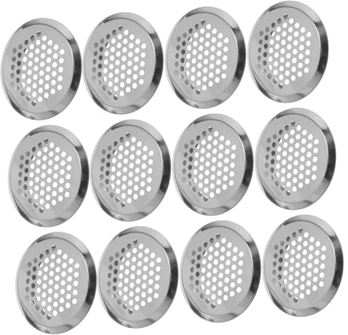 DOITOOL 20piezas De Ventilación Redonda De Acero Inoxidable Para Armarios y Closets De Ventilación Interior De Puerta