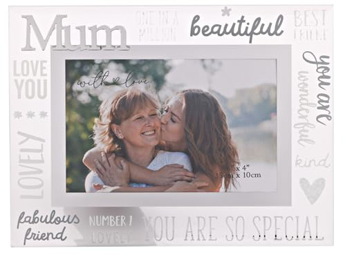 3D Mum With Love Glass Frame