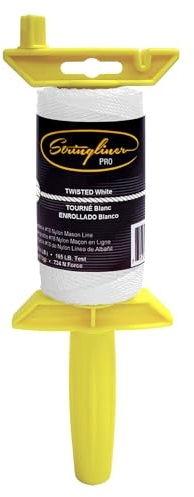 Stringliner 25053 Pro Mason’s Line Reels – 1/8 Lb. Stringliner® PRO BRAIDED WHITE 125' (1 Pack)
