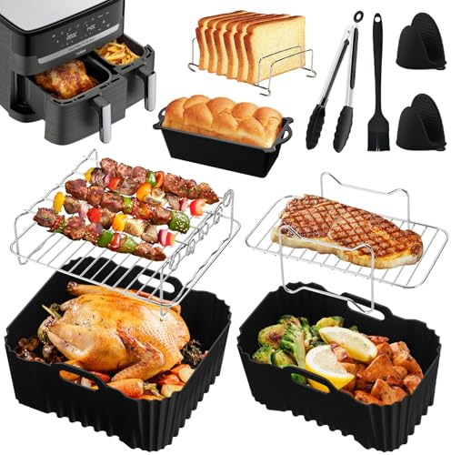 Accessoires Air Fryer pour air fryer moulinex xxl 11L, Moule Silicone Air Fryer moulinex avec Grille Air Fryer, Grille de Toast, Moule à gâteau pour Moulinex EZ942B