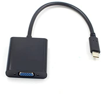 DIYEAH Adaptador Tipo c Vga Cable Convertidor USB Duradero para TV Proyector Monitor Full