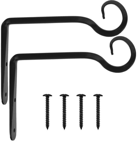 Toddmomy 2 Juegos Gancho de Soporte para Macetas Colgantes de Hierro Soporte de Jardín para Decoración de Pared Instalación y