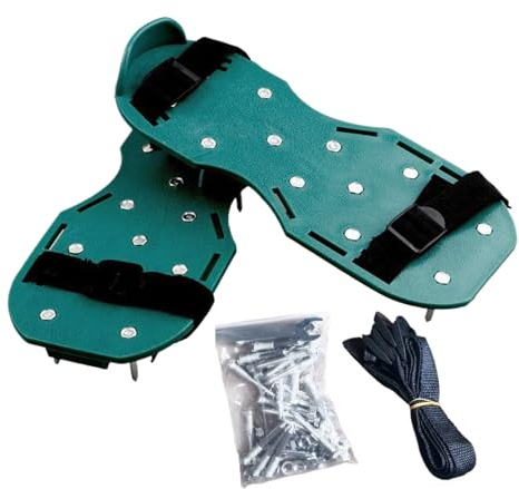 Generico Scarpe Aeratrici per Prato,Scarpe Aeration con Chiodi | Calzature Robuste con Cinturini Regolabili per Manutenzione Giardino e Semina