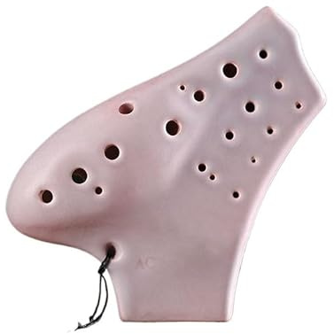 Ocarina A Tre Canne Per Adulti E Principianti Strumento Musicale Dipinto A Mano Strumento Ocarina Professionale(Pink)