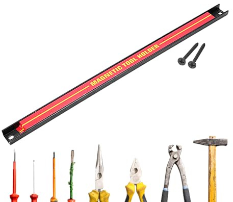 Barra magnética de herramientas,Barra de herramientas magnética,Estante portaherramientas de gran capacidad - de de metal para garaje, taller, organizador de