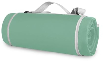 famyily Tappetino da gioco rotondo per esterni, adatto a 2 adulti, accessori estivi, ripiegabile, coperta da picnic grande, per primavera estate e campeggio, 147,3 cm (verde salvia, tinta unita, tinta