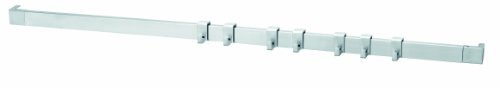 Brabantia 460005 Wandschienensystem 60 cm mit 7 verschiebbaren Haken