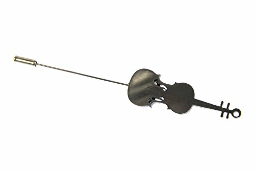 Miniblings Geige Krawattennadel Pin Anstecker Acrylglas schwarz | Kleines Statement für Revers und Jacke, mit Herrenschmuck und Männerschmuck